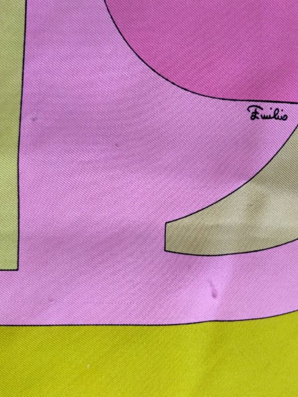 Pink and Yellow Emilio Pucci Silk Scarf - Picture 9 of 12
